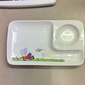Disney White and Blue Goofy Snack Plate
